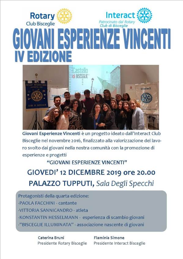 Giovani Esperienze Vincenti. IV edizione