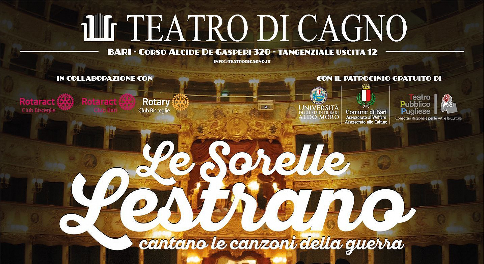 Spettacolo teatrale "Le Sorelle Lestrano cantano le canzioni della guerra"