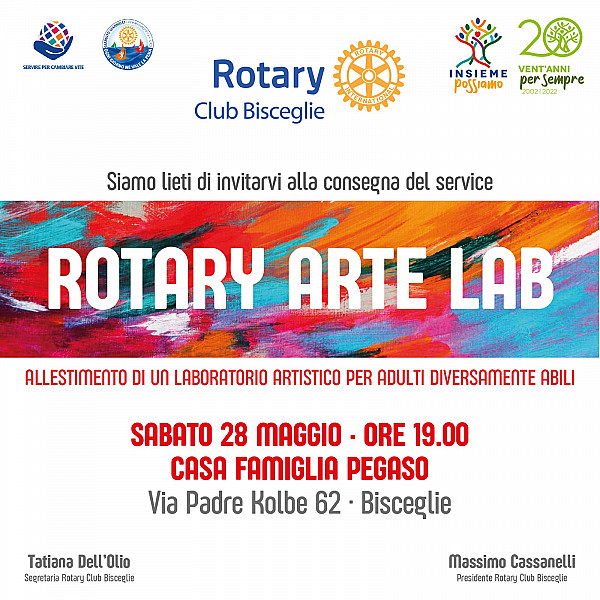Inaugurazione "Rotary Arte Lab" presso la Casa Famiglia Pegaso