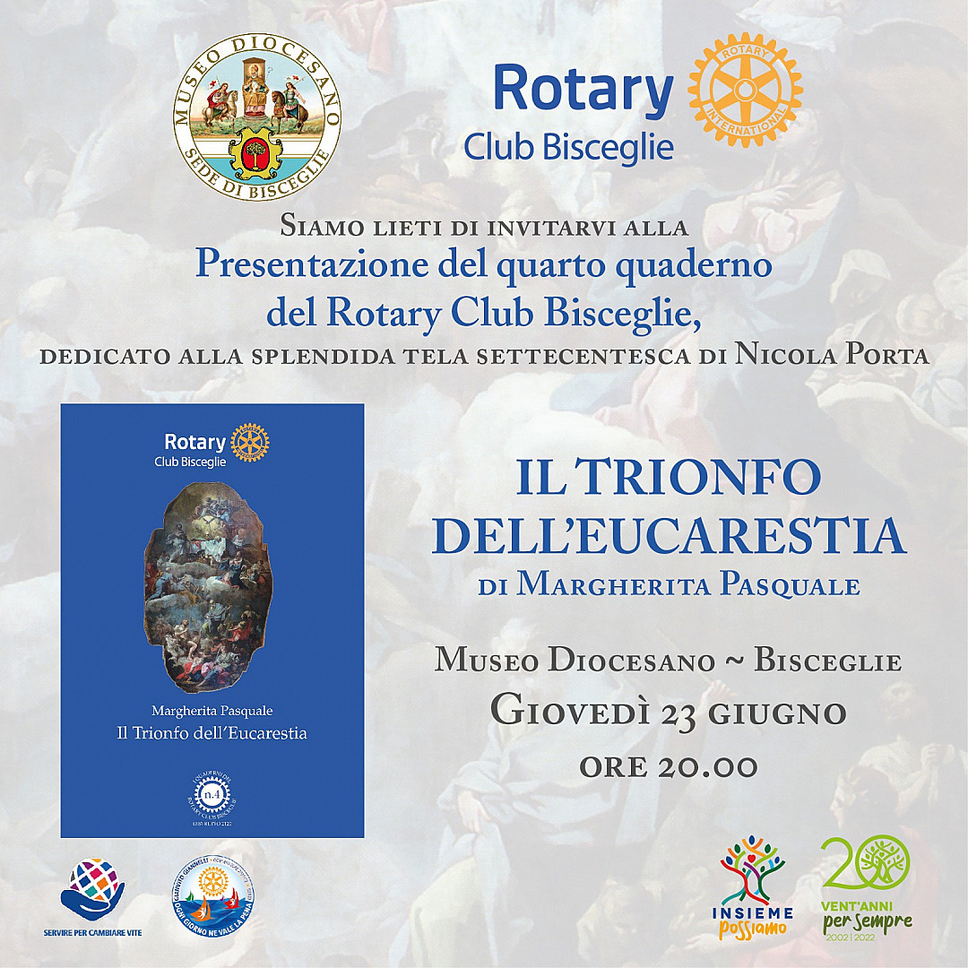 Pubblicato il quarto quaderno del Rotary Club Bisceglie: "Il Trionfo dell'Eucarestia" di Margherita Pasquale