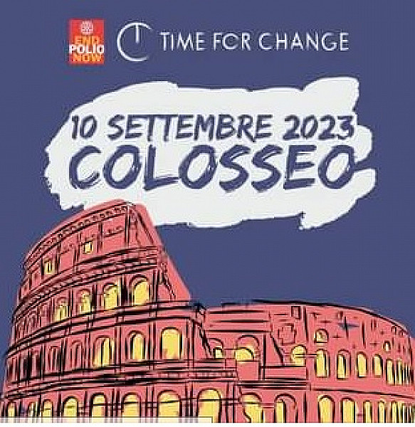 Servizio del TG1 su Time for Change 2023 al Colosseo: raccolti oltre 500 mila dollari pro END POLIO NOW