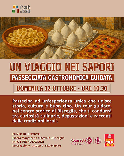 Passeggiata gastonomica guidata per "End Polio Now" a cura del Rotaract
