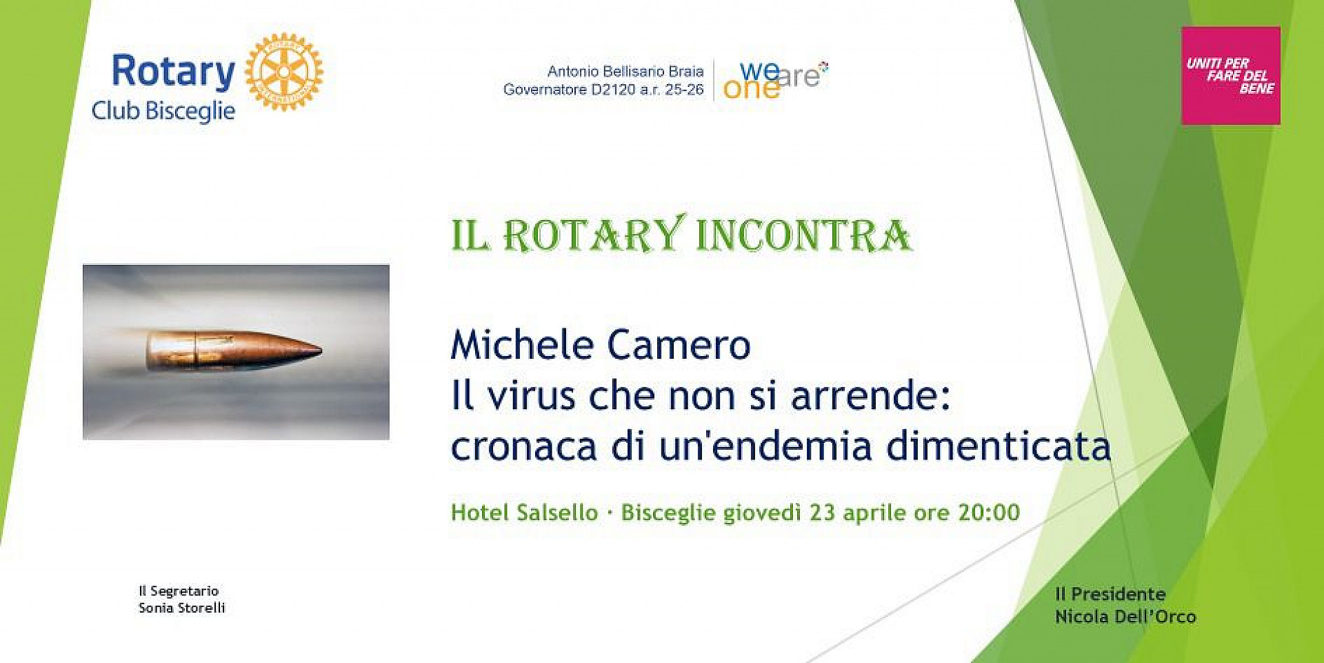 Incontro con Michele Camero "Il virus che non si arrende: cronaca di un'endemia dimenticata"