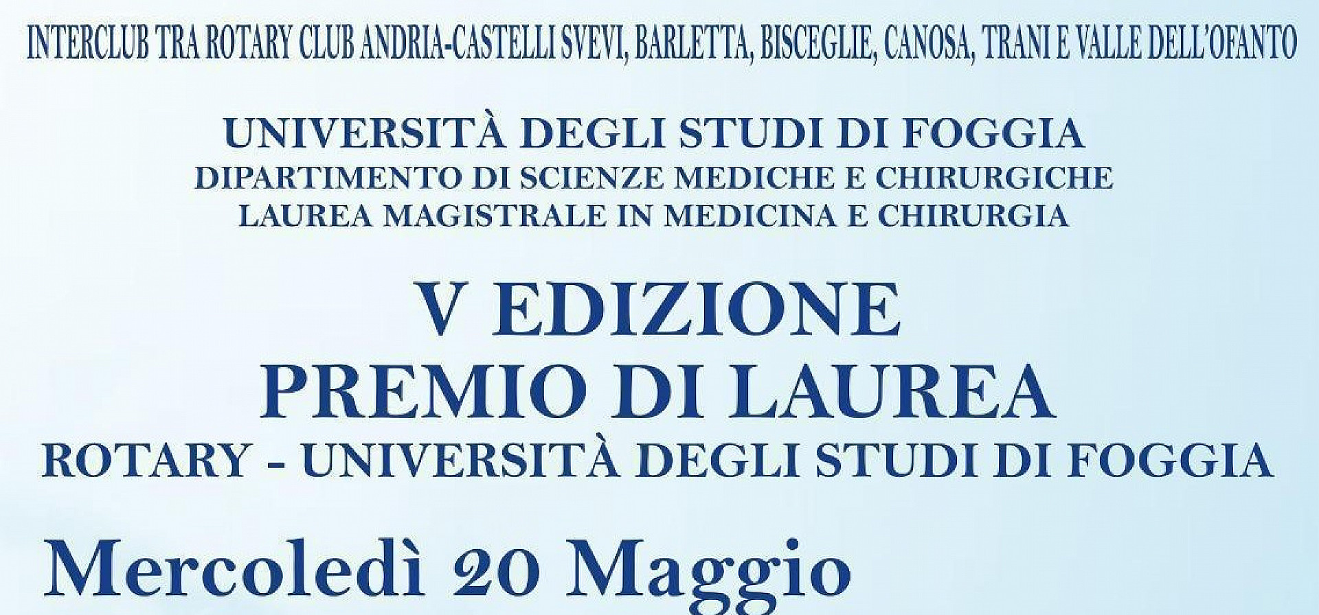 Premio di Laurea Rotary - Università di Foggia - V edizione