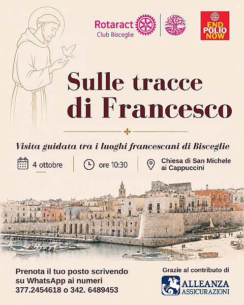 Sulle tracce di Francesco: visita guidata per End Polio Now